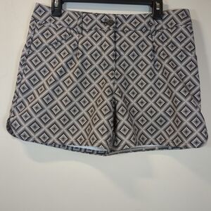 Puma Geometric Pattern Black/Gray Shorts, Size 8